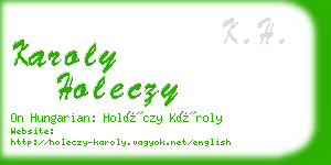 karoly holeczy business card